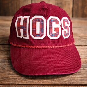 Corduroy Red Hogs Cap